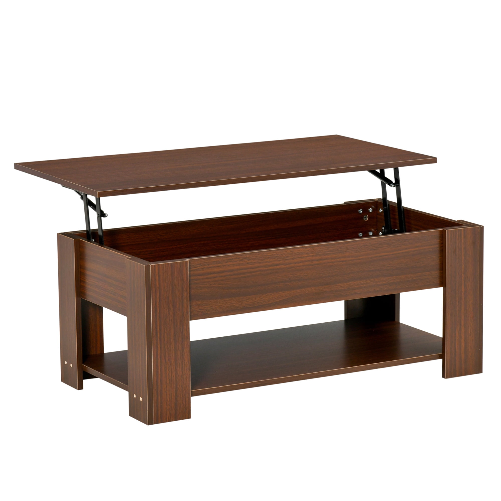 39" Lift Top Coffee Table with Hidden Storage Compartment and