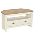 thumbnail image 1 of 50" Corner Tv Stand - White Mdf Entertainment Center with Drawers & Open Storage, 1 of 10