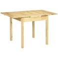 Folding Dining Table With Pine Wood Frame, Drop Leaf Tables For
