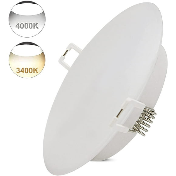 Homdec 1 Pack 3400K LED RV Puck Light, Dia: 3Inch, Recessed Mount Ceiling Down Light, LED Cabinet Light, 12V Interior Lights for RV, Camper, Caravan, Boat, Motorhome