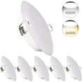 thumbnail image 1 of Homdec 12V LED Puck Light, 6Packs 4.5inch Recessed Mount Ceiling Dome Light, 3400K Warm White Soft Light Under Cabinet Light, 12V Interior Light for RV, Camper, Caravan, Boat, Motorhome, 1 of 7