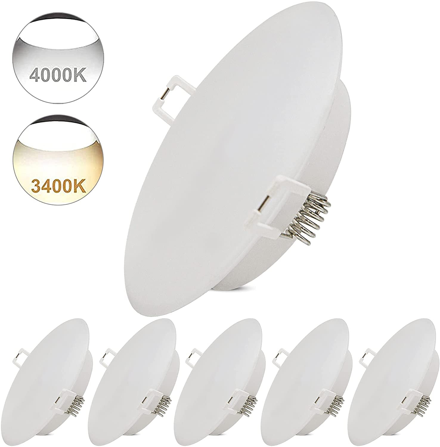 Homdec LED RV Puck Light, Dia: 3Inch, 6Packs Recessed Mount Ceiling ...