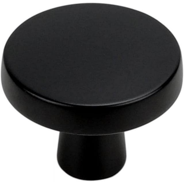 Homdiy 10 Pack Black Cabinet Knobs Kitchen Drawer Knobs Round Solid Cabinet Hardware