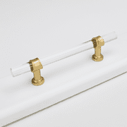 Homdiy 25 Pack Acrylic Drawer Handles Matte Gold Cabinet Pulls for Kitchen and Bedroom .etc