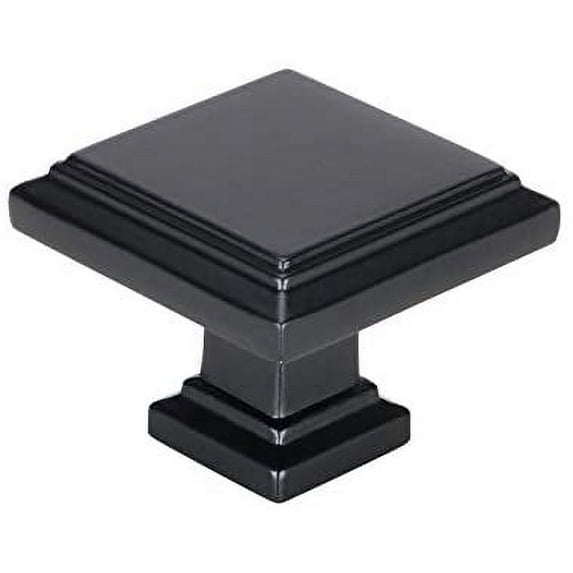 Homdiy 25 Pack Black Cabinet Knobs Kitchen Drawer Knobs Modern Square Cabinet Hardware