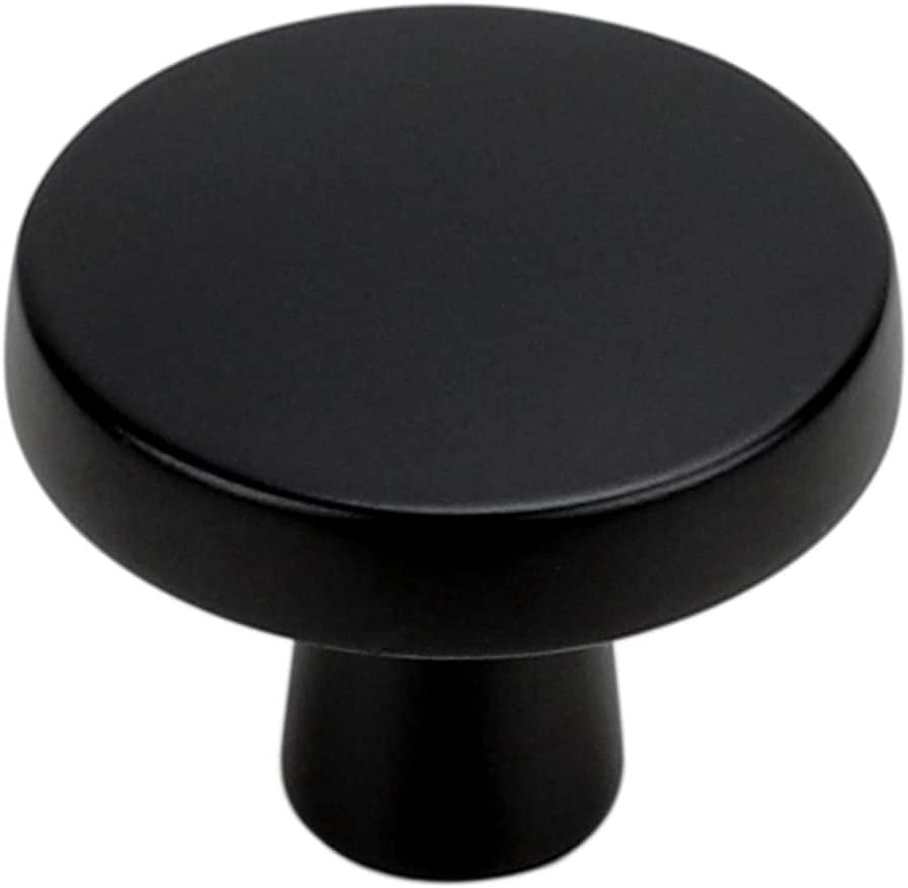Homdiy 25 Pack Black Cabinet Knobs Kitchen Drawer Knobs Round Solid Cabinet Hardware Knob