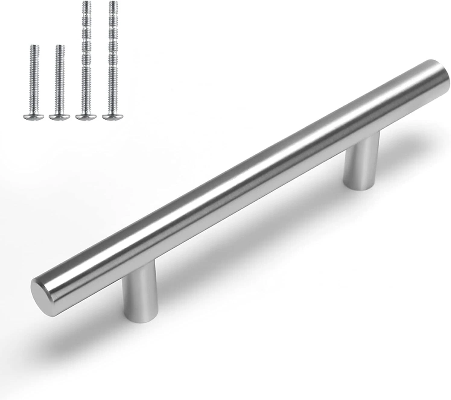 Homdiy Brushed Nickel Cabinet Pulls 5 Pack 3.5In Hole Center T Bar Cabinet