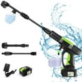 thumbnail image 1 of Homdox 1500 Cordless Pressure Washer with 40V Rechargeable Battery, 1080PSI Pressure Washer Battery Powered with 20FT Hose, Cordless Power Washer with 6 in 1 Nozzle for Car Yard Driveway Garden, Green, 1 of 7
