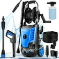 thumbnail image 1 of Homdox WD3500 Electric Pressure Washer, 2.5GPM 1800W Electric Power Washer, Power Washer Electric Powered with Adjustable Nozzle & Foam Cannon for Car Yard Driveway Garden, Blue with Hose Reel, 1 of 7