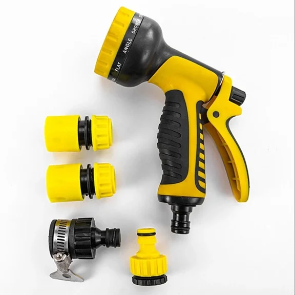 Home 10 Spray Modes Garden Nozzle With Hose Fitting Nozzle, 5-Piece Set