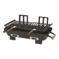 Home 10" X 18" Cast Iron Charcoal Grill Black Metal