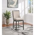thumbnail image 1 of Home 2 Office 2 Katherine Linen Upholstered Swivel Barstool Light Grey, 1 of 5