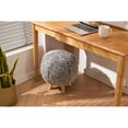 thumbnail image 1 of Contemporary Upholstered Vanity Chair Ottoman Grey, 1 of 5