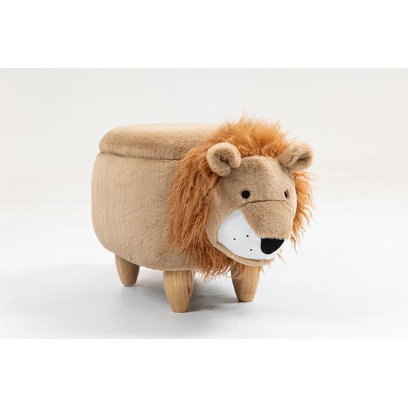 Home 2 Office Kids Lion Animal Storage Ottoman Stool - Furniture for all rooms