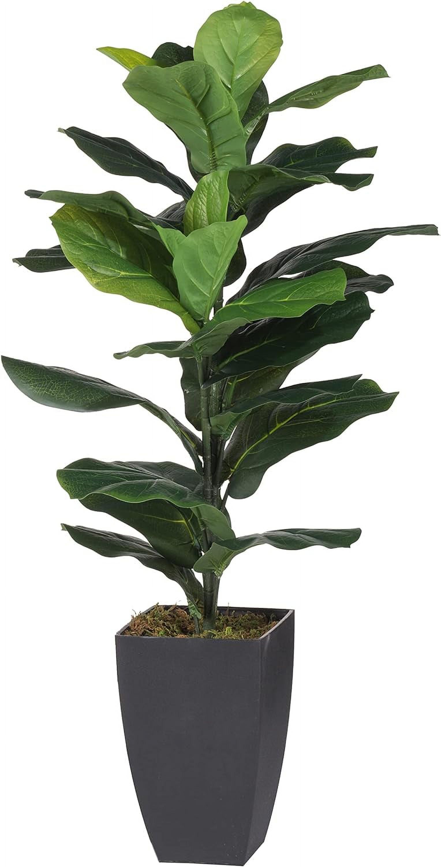 Home 3'H Artificial Tree Potted Fiddle Leaf Fig Plant Artificial