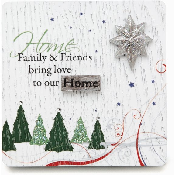 Home - 3" x 3" Self-Standing Plaque