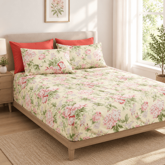 Home 6-piece Elegant Bed Sheet Set - King Rose Fldesign