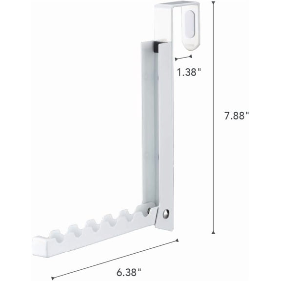Home 7161 Over The Door Alloy Steel Hooks - Folding Hanging Coat Rack