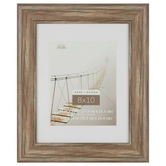 Home 8" x 10" Rustic Brown Frame with Mat by Studio Decor