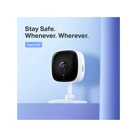 Home AI Security Wi-Fi Camera, Monitor, 1080p, 850nm Night, Motion & Person Detection, Notifications, Two-Way Audio, No Hub Required (Tapo C100)