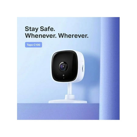 Home AI Security Wi-Fi Camera, Monitor, 1080p, 850nm Night, Motion & Person Detection, Notifications, Two-Way Audio, No Hub Required (Tapo C100)