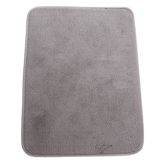Home Absorbent, Reversible Microfiber Jumbo Dish Drying Mat for Kitchen, Grey