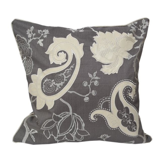 Home Accent Pillows 20inch Floralembroidered Appliqued Throw Pillow