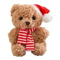 thumbnail image 1 of Home Accent​​ Plush Christmas Teddy Bear Santa Hat Decorative Companion Gift Festive Home Accent Cuddly Holiday Friend Holiday Friend​​, 1 of 6