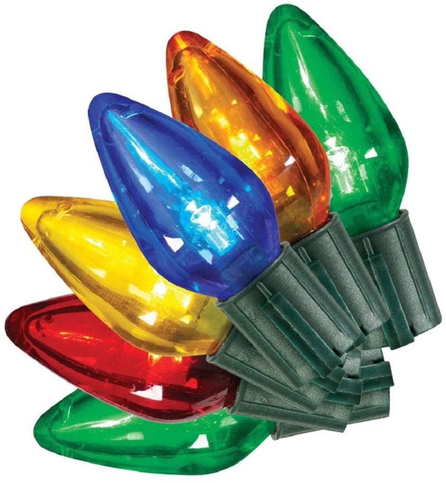 Home Accents 100 C9 Heavy Duty Ultra Bright Transparent LED Lights ...