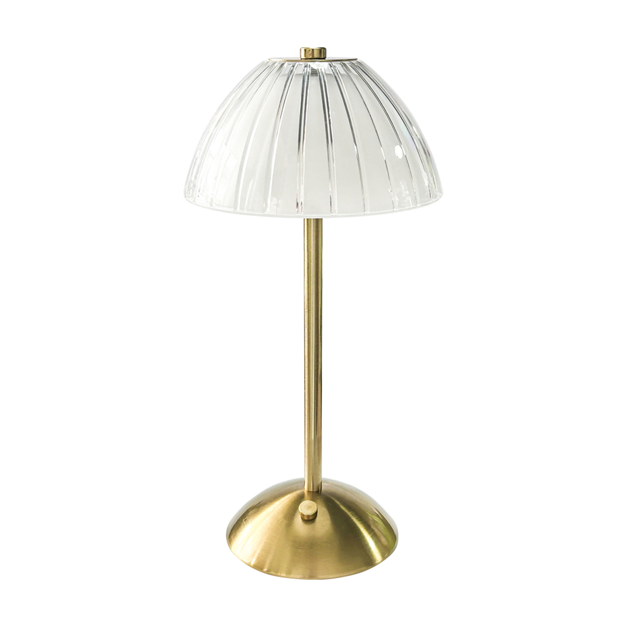 Home Accents 11 inch Acrylic and Metal Rechargeable Cordless Led Lamp With Opaque Shade