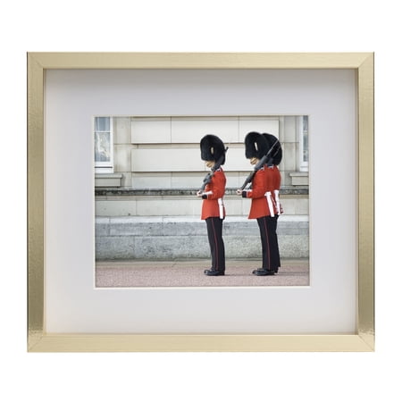 Home Accents 13X15 in Gallery Portrait Frame Displays 12X14 Photo without Mat or 8X10 Photo with Mat, Gold