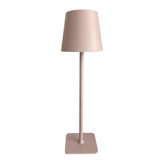 Home Accents 14.8 inch LED Cordless Metal Table Lamp, Rechargeable 3 Color Stepless Dimming, Pink