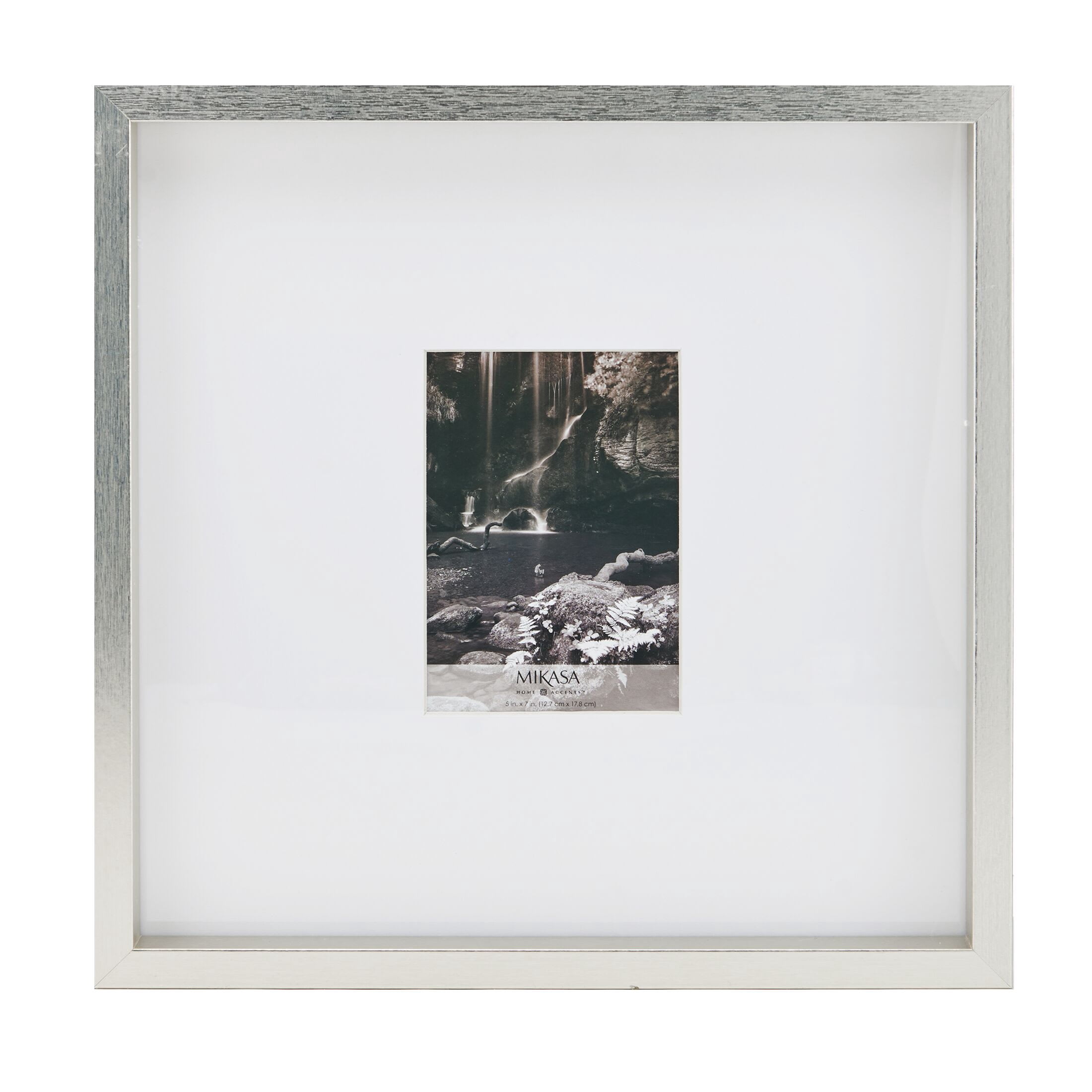 Home Accents 16 X 16 inch Gallery Frame Displays 5 X 7 inch Photos with Mat, Silver