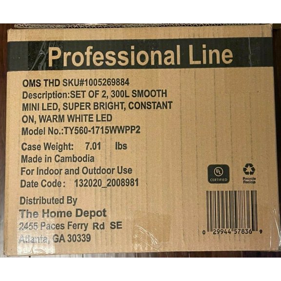 Home Accents 174.3 ft. LED (4X150) 600-Light Mini Warm White Super Bright Lights