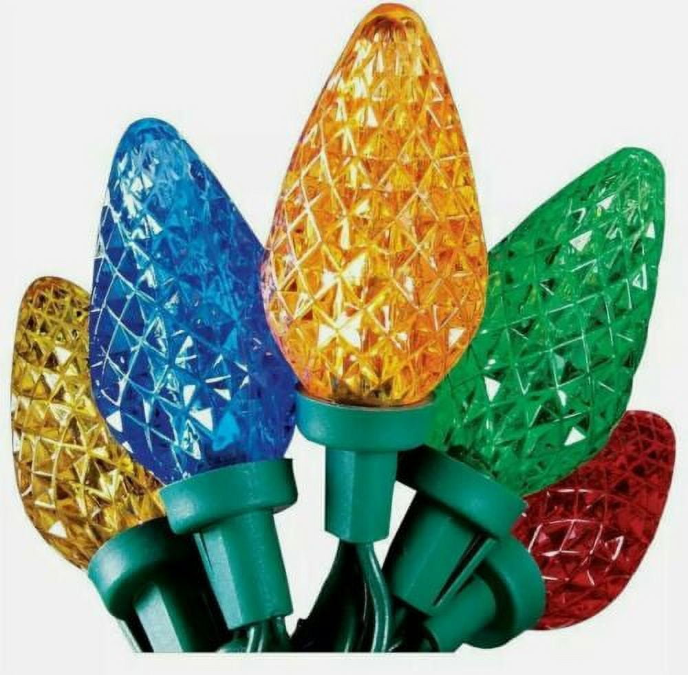 Home Accents 25 Multi Color C9 LED Lights Faceted New Walmart