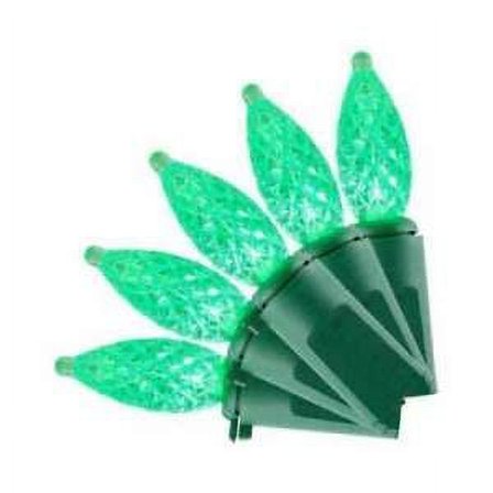 Home Accents 50 Count Green C3 LED Faceted Super Bright Christmas Lights