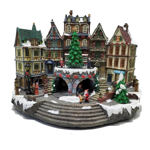 Home Accents Holiday 12.5-inch Animated Holiday Downtown
