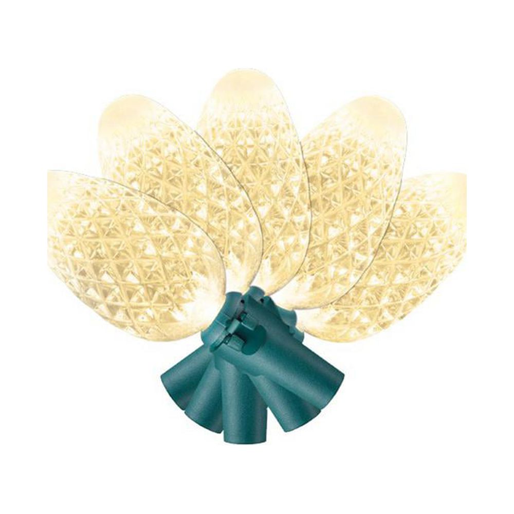 Home Accents Holiday 17.6 ft. 50Light Warm White LED C6 Light String