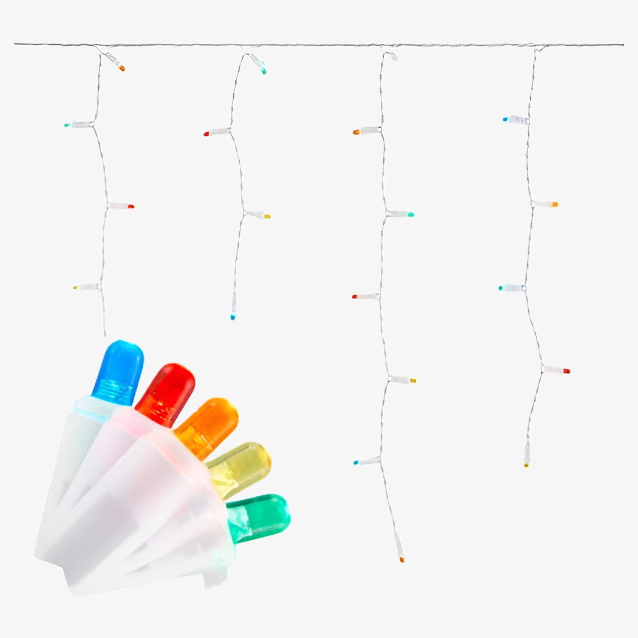 Home Accents Holiday 200-Light Multi-Color LED Dome Icicle Light Set