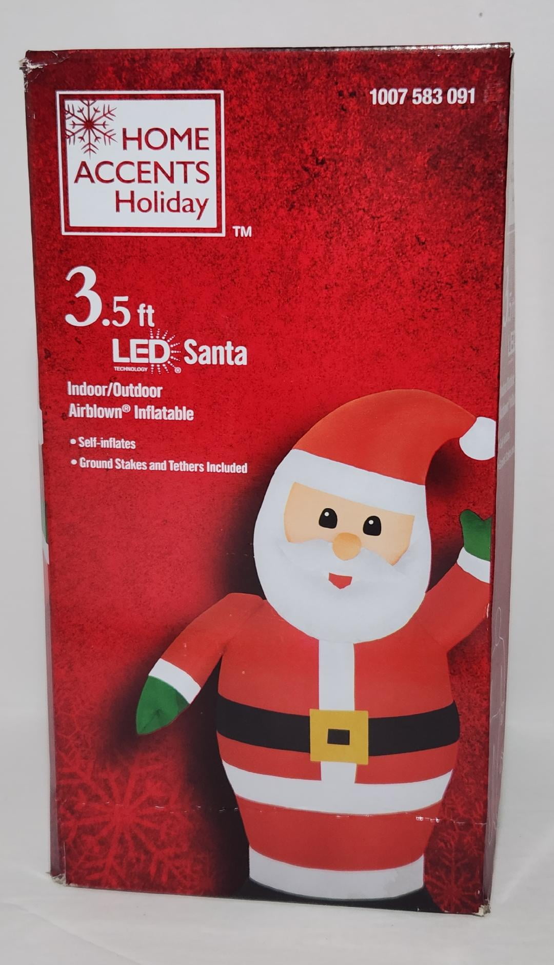 Home Accents Holiday 3.5 Foot Waving Santa Claus Light Up LED Christmas