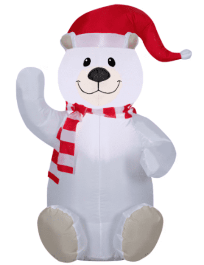 Home Accents Holiday 3.5 ft. Christmas LED Airblown Inflatable Polar ...