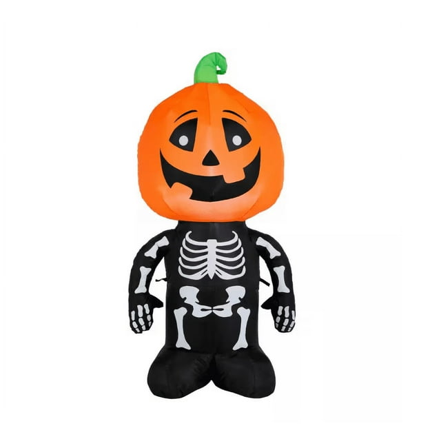 Home Accents Holiday 3.5 ft. LED Skeleton Pumpkin