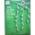 Home Accents Holiday 300 COOL WHITE LED Icicle Lights Steady Lit Super