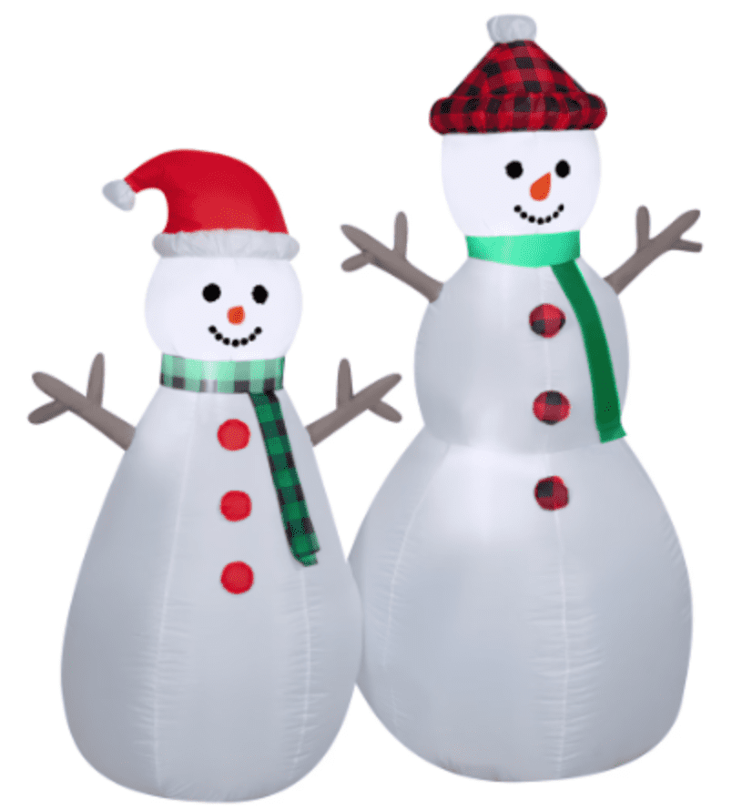 Home Accents Holiday 5 ft. LED Christmas Airblown Inflatable Snowman ...