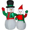 thumbnail image 1 of Home Accents Holiday 6.5 FT LED Snowman Couple Airblown Inflatable, 1 of 2