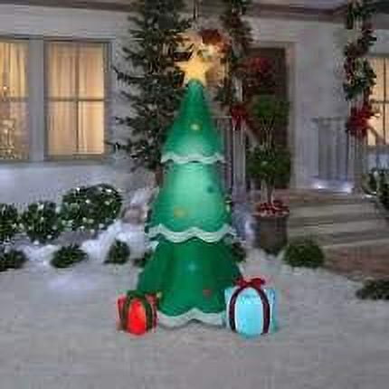 Home Accents Holiday 6.50 ft. Pre-Lit Life Size Inflatable Christmas Tree with Presents LED