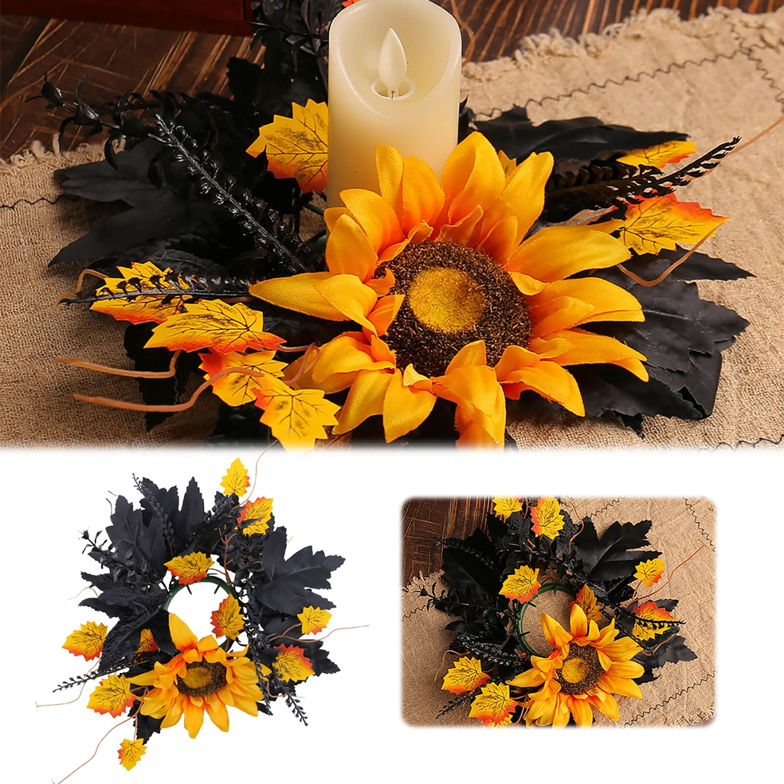 Home Accessories,Candlestick Decoration Wreath Ring Ornaments Festival