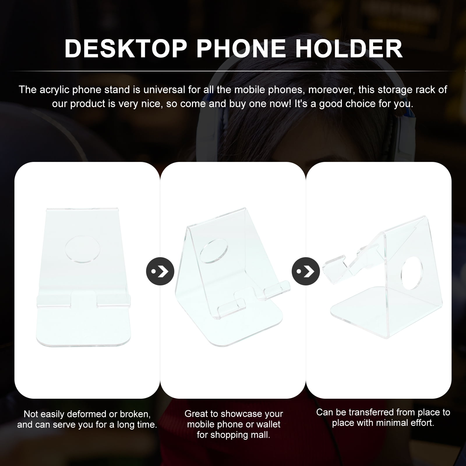 Home Acrylic Cellphone Stand Desk Acrylic Display Rack Phone Display