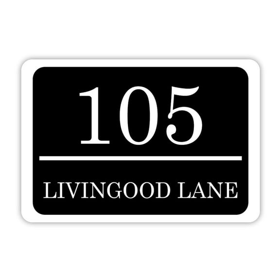 Home Address Metal Sign Personalized House Number Metal Sign Decoration Tin Sign 1Outdoor/Indoor Use (Aluminum) Size: 8 x 12 inch