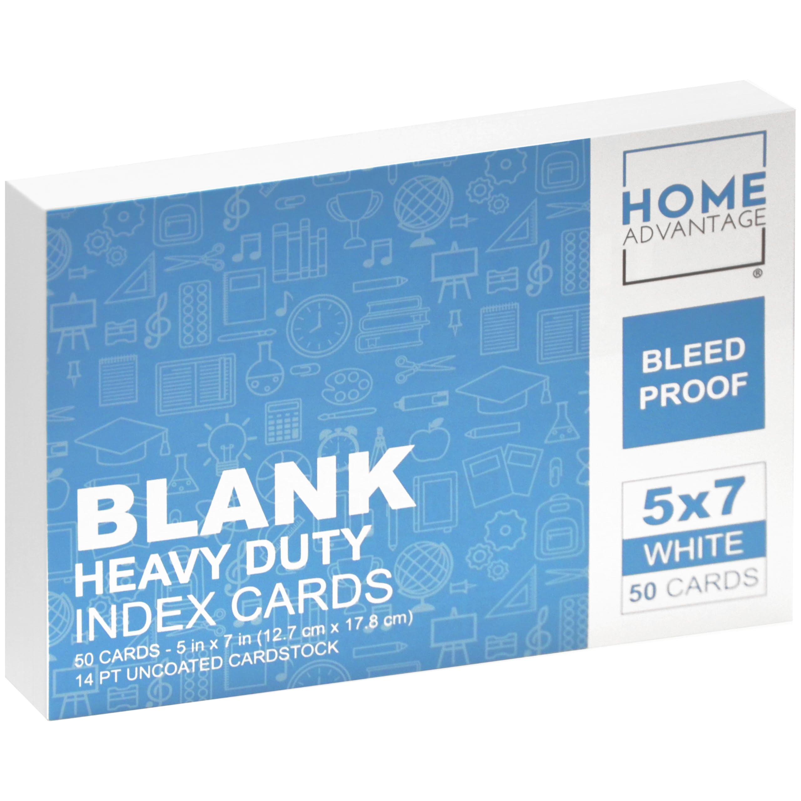 Home Advantage 5x7 Blank Index Cards Our 50 Pack of Blank Notecards
